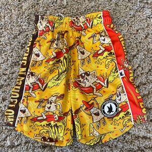 Boys Lacrosse shorts in size XS. Fun nacho pattern. Flow Society brand.